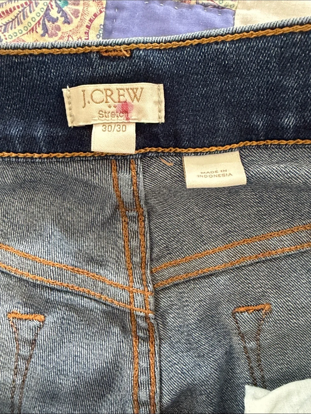 J. Crew Women's Stretch mid rise skinny Jeans size 30 Dark Blue inseam 30“